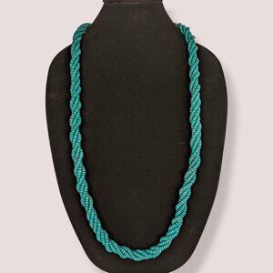 V. Konyak Naga-Inspired Twisted Wood Heishi Beaded Necklace